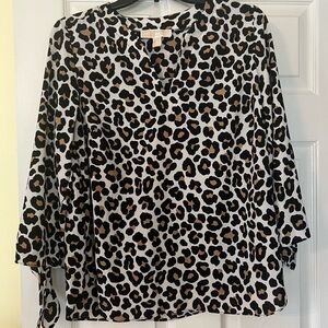 Michael Kors Leopard Print Women's Top